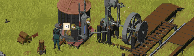 Placing firewood in a sawmill boiler flames errupt and the saw blade spins up